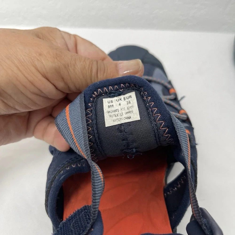 Merrell Hydro Kids 5M Navy/Orange Hiking Water Shoes Outdoor Sandals